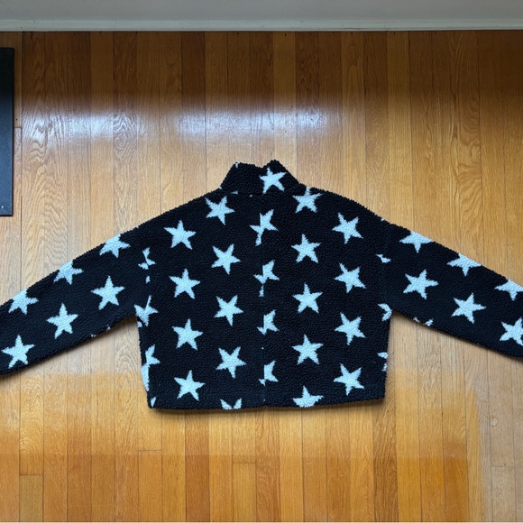 HYFVE Black & White Star Fleece Half Zip PullOver - Picture 4 of 12